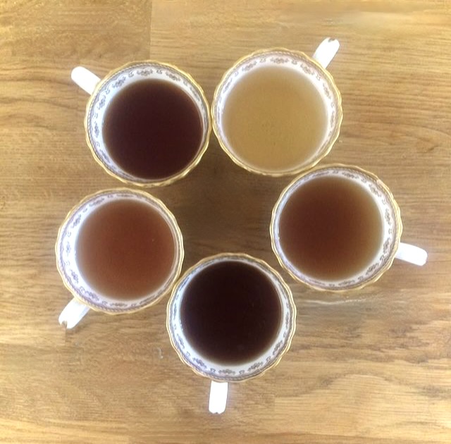 Five types of tea